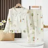 Pijama infantil para niñas, algodón nube para primavera y otoño, ropa de casa, ropa para aire acondicionado, conjunto delgado de manga larga para bebé niña