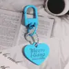 Colgante de Metal con Forma de Corazón Inglés Colorido Llavero Color Caramelo Accesorio con Forma de Corazón Hebilla de Puerta Decoración DIY