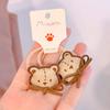 Fofo estilo perfumado bolinhas laço urso infantil presilha de cabelo outono inverno franja clipe lateral atacado