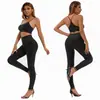 Roupa Esportiva de Corrida Transfronteiriça Roupas de Yoga Femininas Roupa de Tênis Calças Colete Modelador de Corpo Cintura Alta Levanta-Bumbum Fitness Modelagem Abdominal
