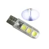 Bombillas LED de silicona para coche resistentes a altas temperaturas para luces de posición, luces de maletero, luces de matrícula W5W T10 5050 6SMD