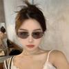 Gafas de Sol Estilo Americano Personalidad Y2K Forma Cóncava Montura Oversize para Mujer Mismo Estilo Celebridad en Línea Gafas Sin Montura de Alta Gama Fotografía Callejera Tendencia