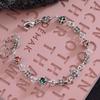 Pulseira de Cruz de Diamante Estilo Retrô Personalizada para Mulheres Estilo Ins Moda Nicho Hip-Hop Versátil Moda Joia de Casal