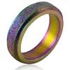 Comercio Electrónico Transfronterizo Joyería de Moda Anillo de Acero de Titanio Colorido Anillo de Moda Trendy Hombres y Mujeres Estrías Esmeriladas Rotatorio STR541