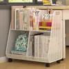 Estantería rodante con ruedas para almacenar libros, adecuada para estudiantes, uso doméstico y como estantería pequeña o estante de almacenamiento de pie junto a un escritorio