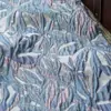 Tejido Jacquard de Moda con Patrón de Hoja en Relieve Tridimensional para Vestidos, Faldas Elegantes, Chalecos, Chaquetas y Tela para Cojines Teñida en Hilo