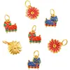 De longa data vermelho e azul dança do leão margarida pingente colar diy acessórios pulseira com contas corda frisada mulheres