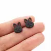 Brincos Minimalistas Europeus e Americanos em Aço Inoxidável com Formato de Coração, Flor, Animal Coelho para Mulheres, Acessórios de Orelha Geométricos Estilosos