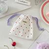 56291 Estilo Ins Lindo Estampado Corazón Pequeño Bolsa de Almacenamiento Estudiante Tía Bolsa Organizadora de Toallas Bolsa de Almacenamiento para Artículos Varios