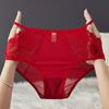 Roupa íntima feminina de renda sexy estilo francês, cintura média, alta, elástica, confortável, suave para a pele, macia, respirável e que não deixa marcas, roupa íntima feminina 60288