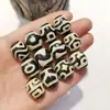 Cuentas Dzi de Taiwán Patrón de Piel de Naranja Diente Weathered Proceso de Pasta Humectante Mantequillosa Ágata Natural Accesorios para Collares DIY [Grado a]