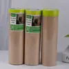 Rolo Completo de Filme de Mascaramento de Papel Kraft, Filme de Mascaramento Protetor para Móveis e Portas/Janelas, Papel Kraft de Mascaramento à Prova de Poeira para Pintura Spray, Fornecimento Direto do Fabricante