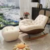 Mecedora de Sofá Perezoso para Dormitorio, Silla de Ocio para Adultos, Sillón de Balcón para una Persona, Mecedora para el Hogar para Dormir y Relajarse