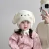 Gorro de Invierno para Bebé de Felpa con Orejas de Conejo Lindas, Gorro de Punto Grueso y Cálido, Gorro Protector de Orejas, Gorro a Prueba de Viento para Bebé