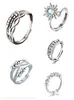 Anillo Giratorio de Plata Tailandesa para la Ansiedad Anillo para el Dedo Índice Multi-Círculo Cuentas de Transferencia Auspicioso Transferencia Moda Coreana Regalo para Novia