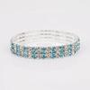 Pulseira de strass versátil pulseira de senso avançado pulseira de diamante atacado pulseira elástica totalmente cravejada de diamantes pulseira de strass de 4 fileiras pulseira feminina