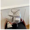 Mochila Simples para o Dia a Dia com Padrão de Diamante, Inspirada na Chanel, Modelo Novo de Verão Transfronteiriço 2026, Bordado com Corrente, Estilo College, Bolsa Versátil