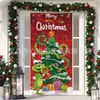 Venta Caliente Transfronteriza Verde Navideño Grinch Divertido Cortina de Puerta Tela de Fondo Decoración de Fiesta Festiva Arreglo para Sesión de Fotos Fuente