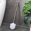 Cepillo para inodoro de mango largo cepillo de limpieza de baño de acero inoxidable eliminación de manchas sin rincones muertos cabezal de cepillo para piso de inodoro desmontable