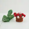 Posavasos de Ramo de Flores Hecho a Mano Terminado Posavasos de Cesta de Flores de Rosa y Lirio del Valle Tejido a Crochet Posavasos de Algodón Puro Regalo Ins