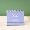 Calendario de Escritorio Mini 2027 Bloc de Notas de Escritorio Creativo Adorno de Escritorio Lindo Simple Fresco Versión en Inglés Calendario