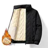 Chaqueta cálida de lana de cordero para invierno para hombre, forrada de polar, gruesa, corte holgado, ropa de talla grande para hombre, abrigo de invierno para hombre