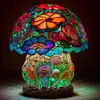 Enfeite de Resina Cogumelo Fantasia Criativo para Casa Lâmpada de Mesa Sete Cores Enfeite Artesanato de Resina Cogumelo Colorido