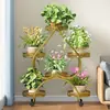 Estante de Flores Multifuncional con Forma de Corazón para el Hogar, Estante de Almacenamiento de Múltiples Niveles para Sala de Estar de Piso, Estante Móvil para Macetas