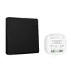 Interruptor inalámbrico inteligente de control único doble para el hogar, autoalimentado, sin cableado, panel 86, sin batería, impermeable, para pegar en cualquier lugar