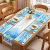Venda Quente Transfronteiriça Jogo Americano Caminho de Mesa Tema de Natal Atmosfera Festiva Decoração Jogo Americano à Prova de Manchas Jogo de Mesa Caminho de Mesa Em Estoque