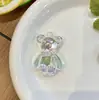 Llavero Creativo de Oso Acrílico Colorido Galvanizado Lindo Colgante para Bolso de Pareja Pequeño Regalo