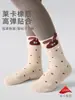 Calcetines Gruesos para Niños al por Mayor Otoño e Invierno Estilo Nuevo Calcetines de Felpa con Conejo Elevado Calcetines de Algodón Calientes Calcetines para Niñas