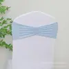 Funda elástica para silla sin nudos, con lazo y volantes en el respaldo, sin hebillas, para bodas, fiestas y eventos. Venta al por mayor transfronteriza.