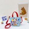 Nuevo bolso de lona para niños, bandolera con bonitos dibujos animados, bolso de tela pequeño para niñas coreanas, bolso para niñas pequeñas