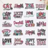 Patches de Tecido Bordados Coloridos Transfronteiriços com Slogans em Inglês para Bolsas e Roupas, Patches Decorativos Artesanais DIY