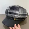 Gorra de Newsboy Estilo Británico Retro Otoño e Invierno Moda Coreana Versátil Gorra Octagonal Moda Japonesa Boina de Moda para Mujer