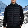 Comercio Exterior Otoño Invierno Chaleco de Algodón para Hombre Cuello Alto Simple Ropa Exterior Chaleco para Viajar Capa Interior Ligera Cálida Chaleco de Algodón para Hombre