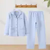 Algodón de aire de invierno 100% algodón pijamas para mujer gruesos primavera, otoño e invierno ropa de casa talla grande prenda exterior capa intermedia