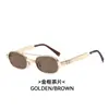 Nuevas gafas de sol de doble puente transfronterizas, gafas de sol poligonales de montura pequeña de moda callejera europea y americana, gafas de sol retro de moda