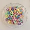 Coloridos pasadores de pelo de pulgar estilo coreano para niños y niñas, lindas diademas, dulces cordones para el pelo de niños, gomas elásticas de alta elasticidad, accesorios para el pelo
