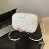 Bolsa Estilo Coreano Bolsa Feminina 2024 Primavera Nova Chegada Bolsa Pequena Alça de Ombro Larga Bolsa Transversal Simples Cor Sólida Bordado Rômbico Bolsa Na Moda