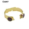 WT-B631 Pulsera de Piedras Preciosas Estilo Dulce Fresco Chica Picante Personalidad Europea y Americana Microincrustación de 18K Piedra Semipreciosa Natural Diseño Irregular