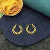 Moda Europeia e Americana Brincos Geométricos Simples de Coração High-End Leve Luxo Versátil Aço Inoxidável Não Desbota Brincos de Nicho