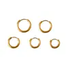 Brincos de Argola Geométricos Simples da Moda Coreana Estilo Frio Aço Inoxidável Banhado a Ouro 18K Brincos de Alta Qualidade para Mulheres