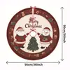 Saia de Árvore de Natal Transfronteiriça Novo Desenho Homem de Gengibre Impressão Digital Decorações de Natal Saia de Árvore Criativa Atacado