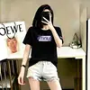Camiseta de Manga Corta para Mujer Transfronteriza, Nuevo Estilo Casual Simple de Verano, Top Versátil Estampado Estilo Coreano, Sudadera para Mujer