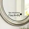 BRUP Espejo Decorativo Adhesivo de Mensaje Bonito Estilo Ins Artístico ZN5742C