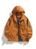 Jaqueta corta-vento com capuz funcional masculina tamanho europeu Roupa de trabalho Primavera e Outono ao ar livre à prova de vento Jaqueta masculina Tendência ao ar livre