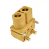 Enchufe Amass XT60PW nuevo original para placa de circuito impreso horizontal con pata de 90 grados, cabeza banana bañada en oro de 3.5 mm