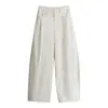 Colección Otoño 2026: Pantalones tipo globo de sarga antiarrugas, fluidos, para mujer, cintura alta, control de abdomen, adelgazantes y versátiles